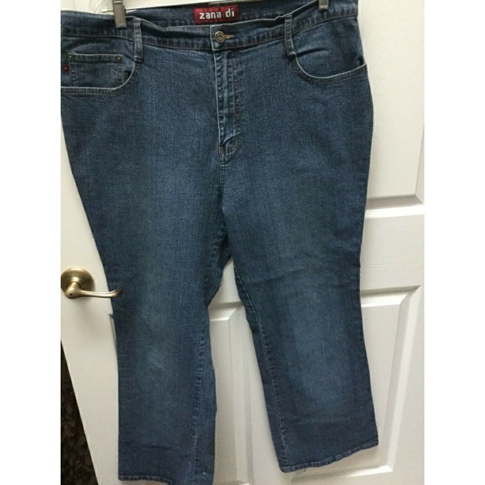 womens ZANA DI  boot cut plus size dungarees 18